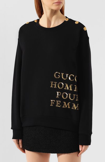 Хлопковый свитшот GUCCI, арт. 572813/XJA5C, фото 3