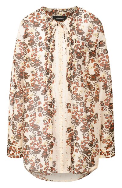Женская рубашка из смеси хлопка и шелка DSQUARED2, арт. S75DL0697/S52494