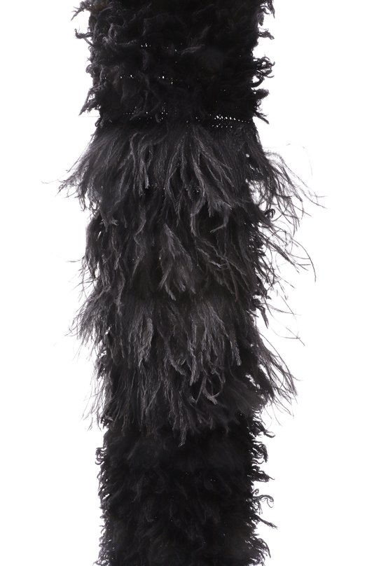 Шерстяной шарф Ann Demeulemeester B0013611/KN082 Чёрный  B0013611/KN082 Фото 3