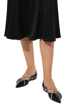 Кожаные балетки genevi JIMMY CHOO, арт. GENEVI FLAT/B0B, фото 3