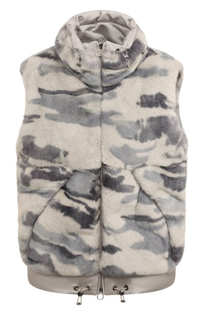 Женский жилет из меха кролика KITON, арт. D58614K0570F01