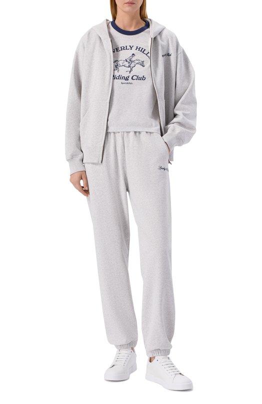 Хлопковая футболка Sporty and Rich T007364255GY18 Серый  T007364255GY18 Фото 2