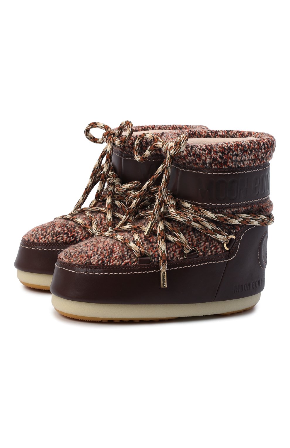 Комбинированные сапоги chloé x moon boot  CHLOÉ, арт. CHC21W534W0, фото 1