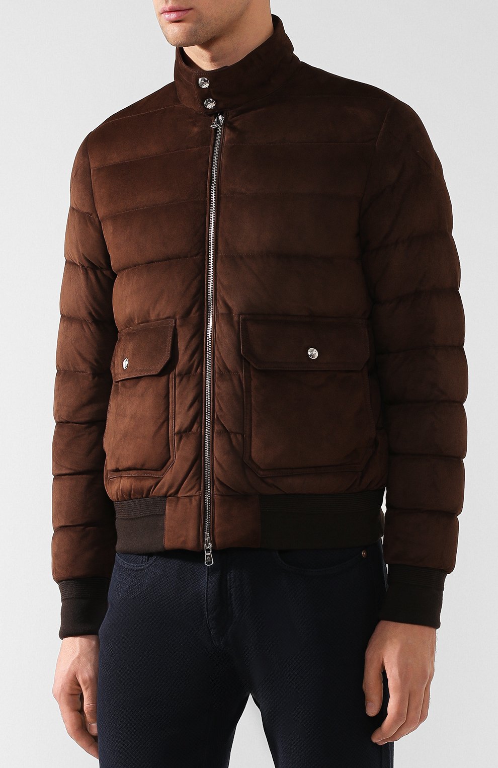 Кожаный бомбер gibran на молнии с воротником-стойкой MONCLER, арт. D2-091-40809-80-57331, фото 3