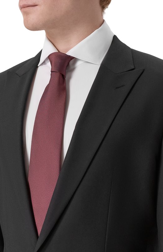 Шелковый галстук Corneliani 26U302-2620302 Бордовый  26U302-2620302 Фото 2