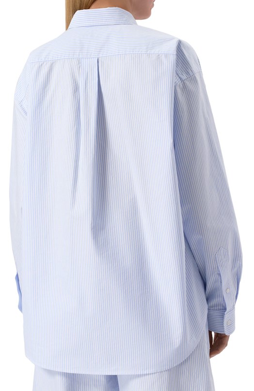 Хлопковая рубашка alexanderwang.t 4WC2251013 Голубой  4WC2251013 Фото 4