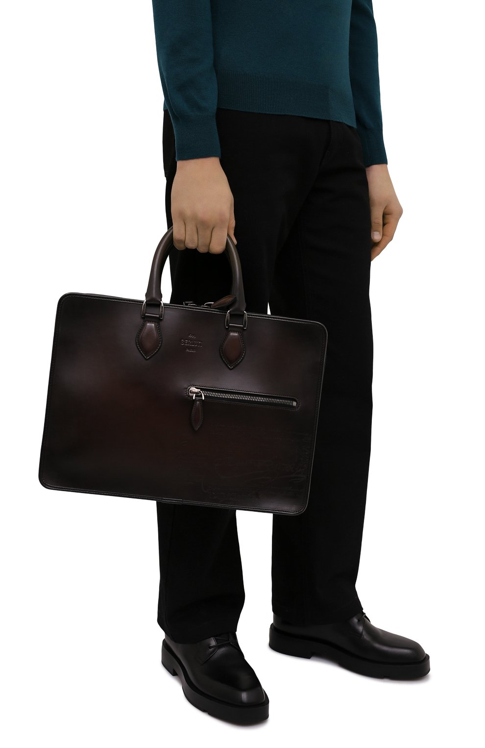 Кожаная сумка для ноутбука BERLUTI, арт. M149250, фото 3