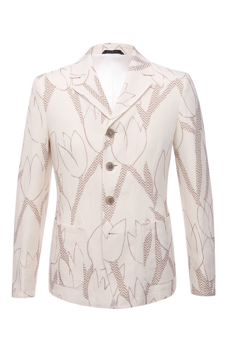 Пиджак из хлопка и льна GIORGIO ARMANI, арт. 2SGGG0RX/T03AH, фото 1
