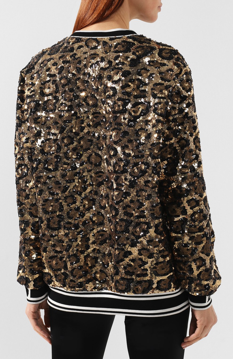 Пуловер DOLCE & GABBANA золотого цвета по цене 183000 руб., арт. F9D95T/FLSC0, фото 4 Пуловер DOLCE & GABBANA, арт. F9D95T/FLSC0, фото 4