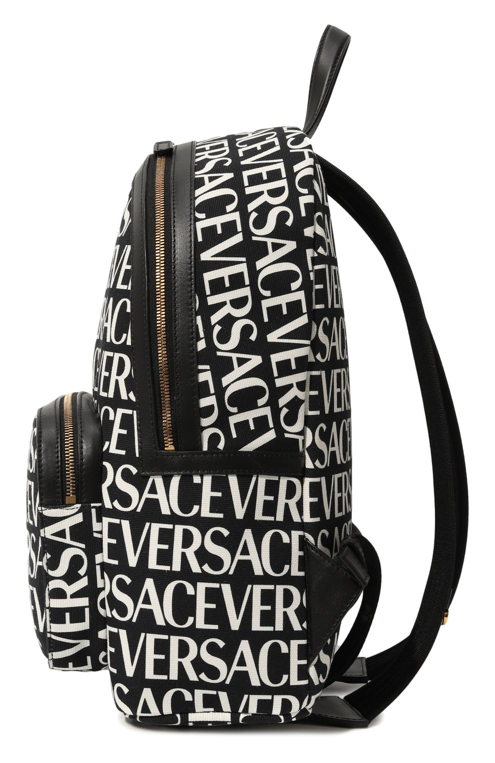 Рюкзак versace allover VERSACE черно-белого цвета по цене 146500 руб., арт. 1007703/1A06766, фото 4 Рюкзак versace allover VERSACE, арт. 1007703/1A06766, фото 4
