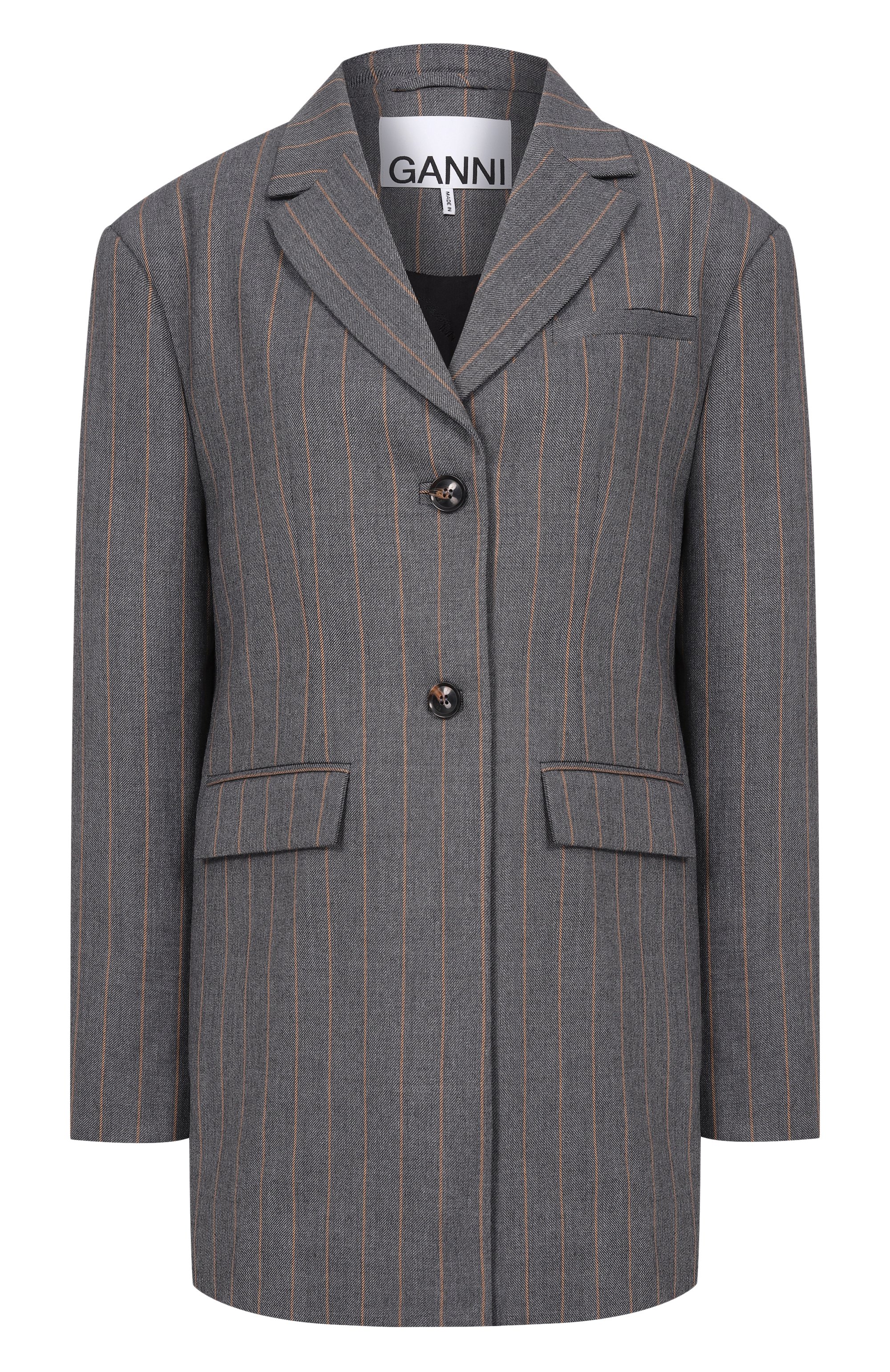 Жакет из шерсти и вискозы GANNI, арт. A1020040, фото 1