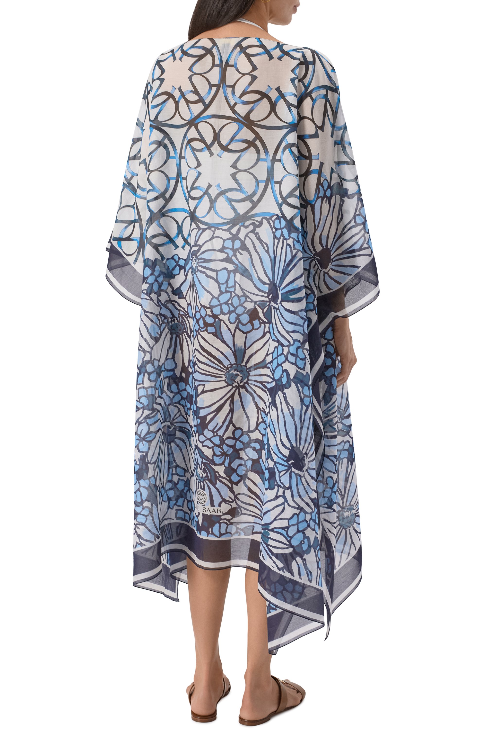 Туника из хлопка и шелка ELIE SAAB разноцветного цвета по цене 69950 руб., арт. SEKAFTST765, фото 4 Туника из хлопка и шелка ELIE SAAB, арт. SEKAFTST765, фото 4