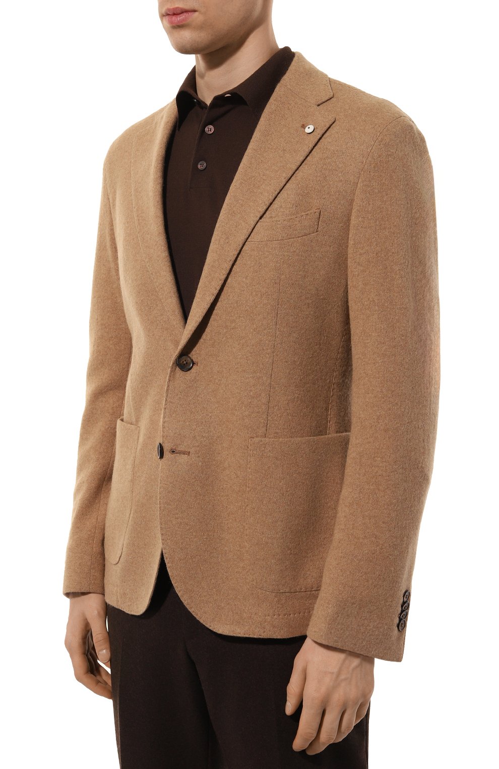 Шерстяной пиджак L.B.M. 1911 бежевого цвета по цене 79950 руб., арт. 2817/35700, фото 5 Шерстяной пиджак L.B.M. 1911, арт. 2817/35700, фото 5
