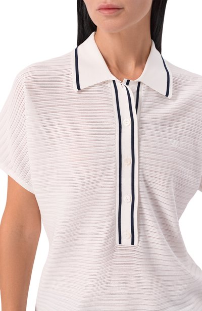 Поло EMPORIO ARMANI белого цвета по цене 45950 руб., арт. EW005142/AF29505, фото 5 Поло EMPORIO ARMANI, арт. EW005142/AF29505, фото 5