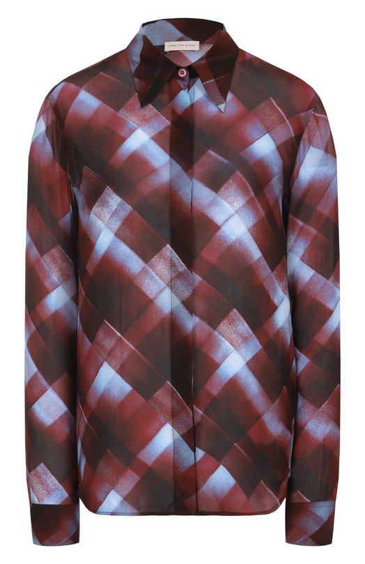 Рубашка из вискозы Dries Van Noten 010706-2108-358 Бордовый 010706-2108-358