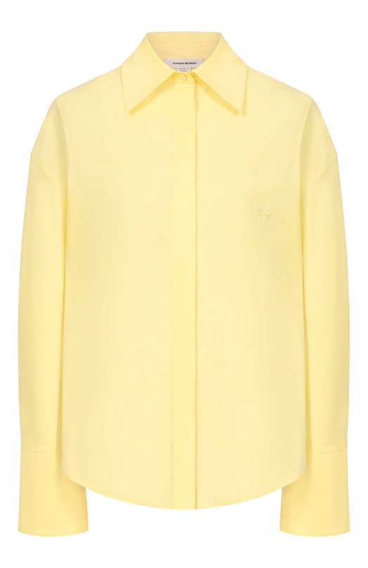 Хлопковая рубашка Zuhair Murad RSH26343/P0C0007 Жёлтый RSH26343/P0C0007