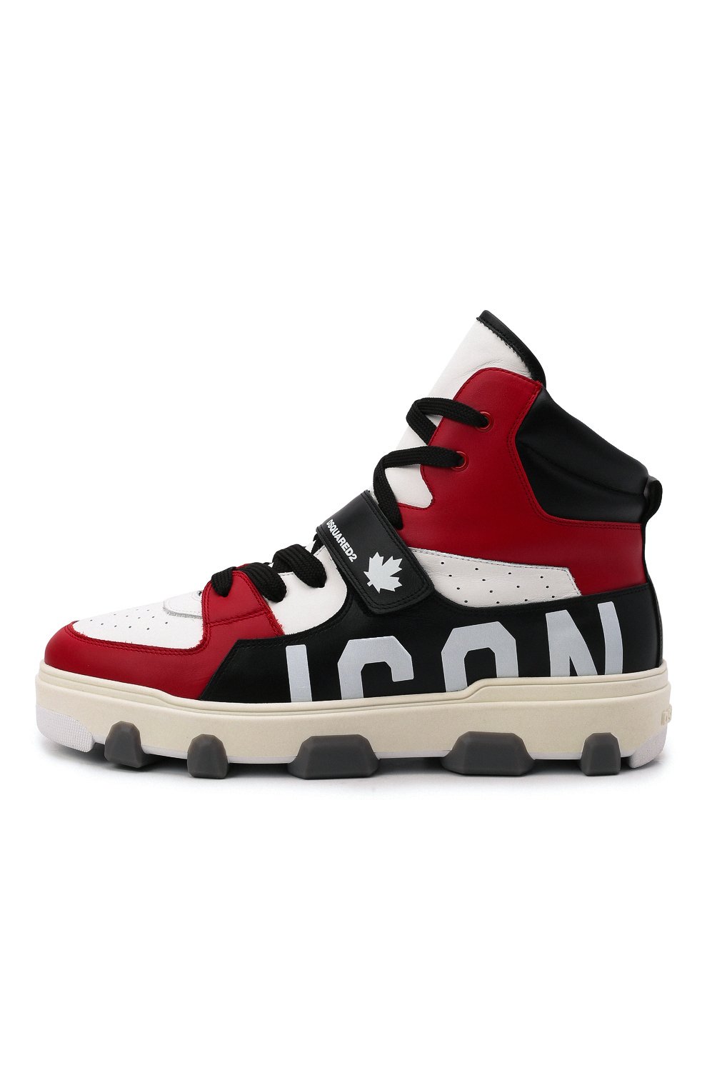 Кожаные кеды basket icon DSQUARED2, арт. SNM0182 01500001, фото 3