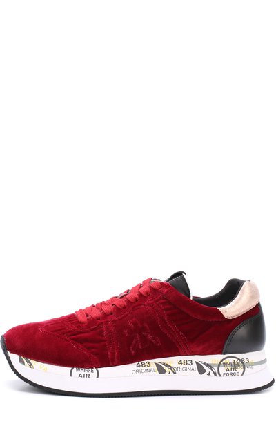 Бархатные кроссовки conny на шнуровке PREMIATA, арт. C0NNY/VAR2581, фото 3