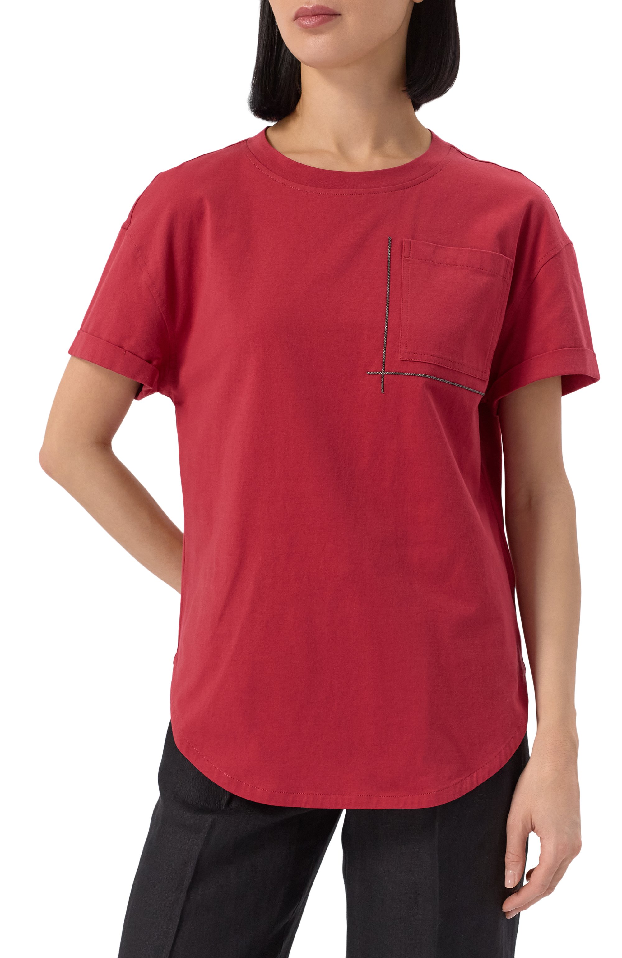 Хлопковая футболка BRUNELLO CUCINELLI, арт. M0T81HA850, фото 3