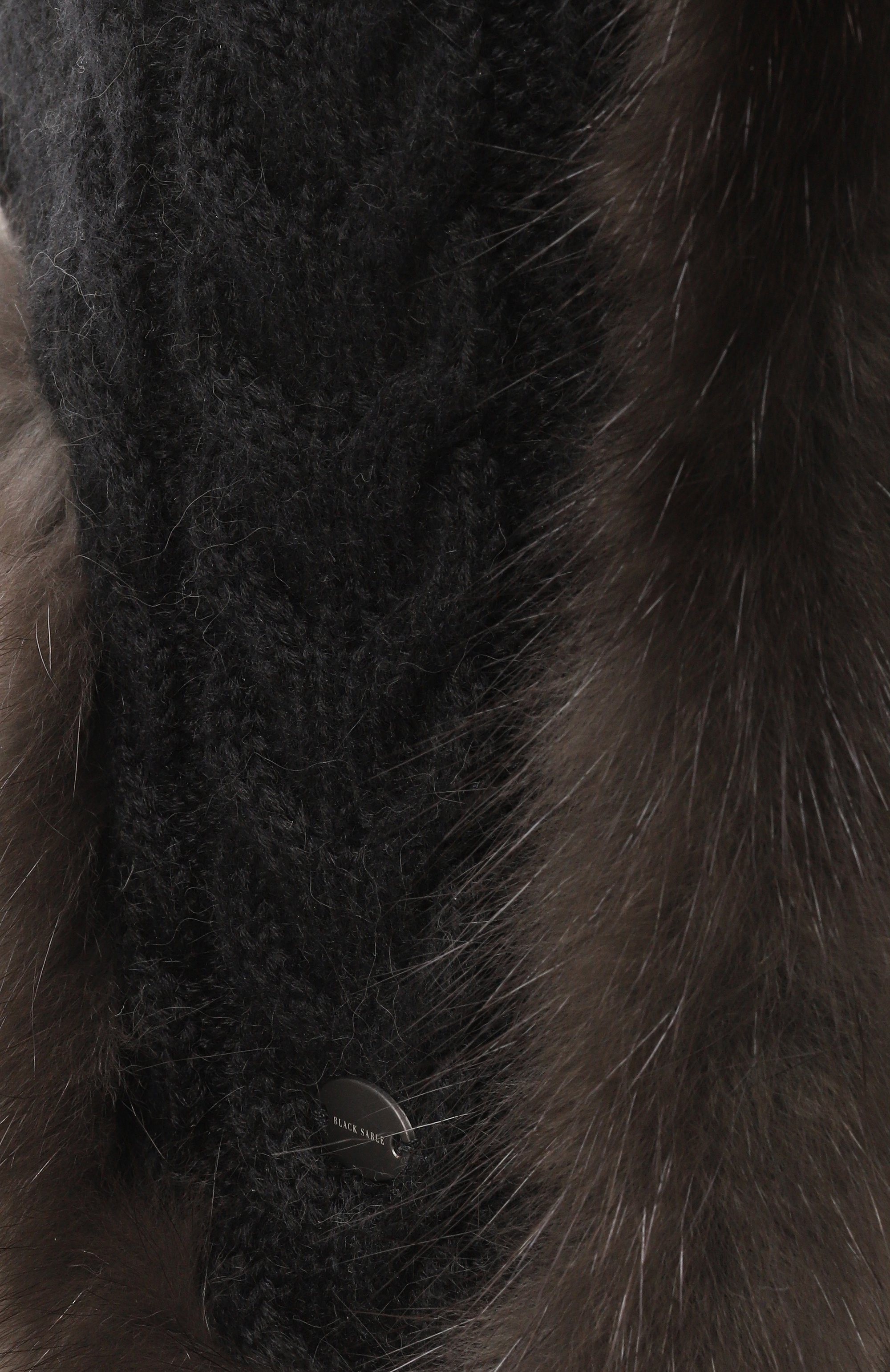 Кашемировая шапка-ушанка с мехом соболя BLACK SABLE, арт. BS-FHK-EB, фото 3