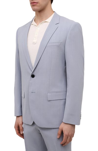 Однобортный костюм HUGO серо-голубого цвета по цене 49950 руб., арт. 50474842, фото 2 Однобортный костюм HUGO, арт. 50474842, фото 2