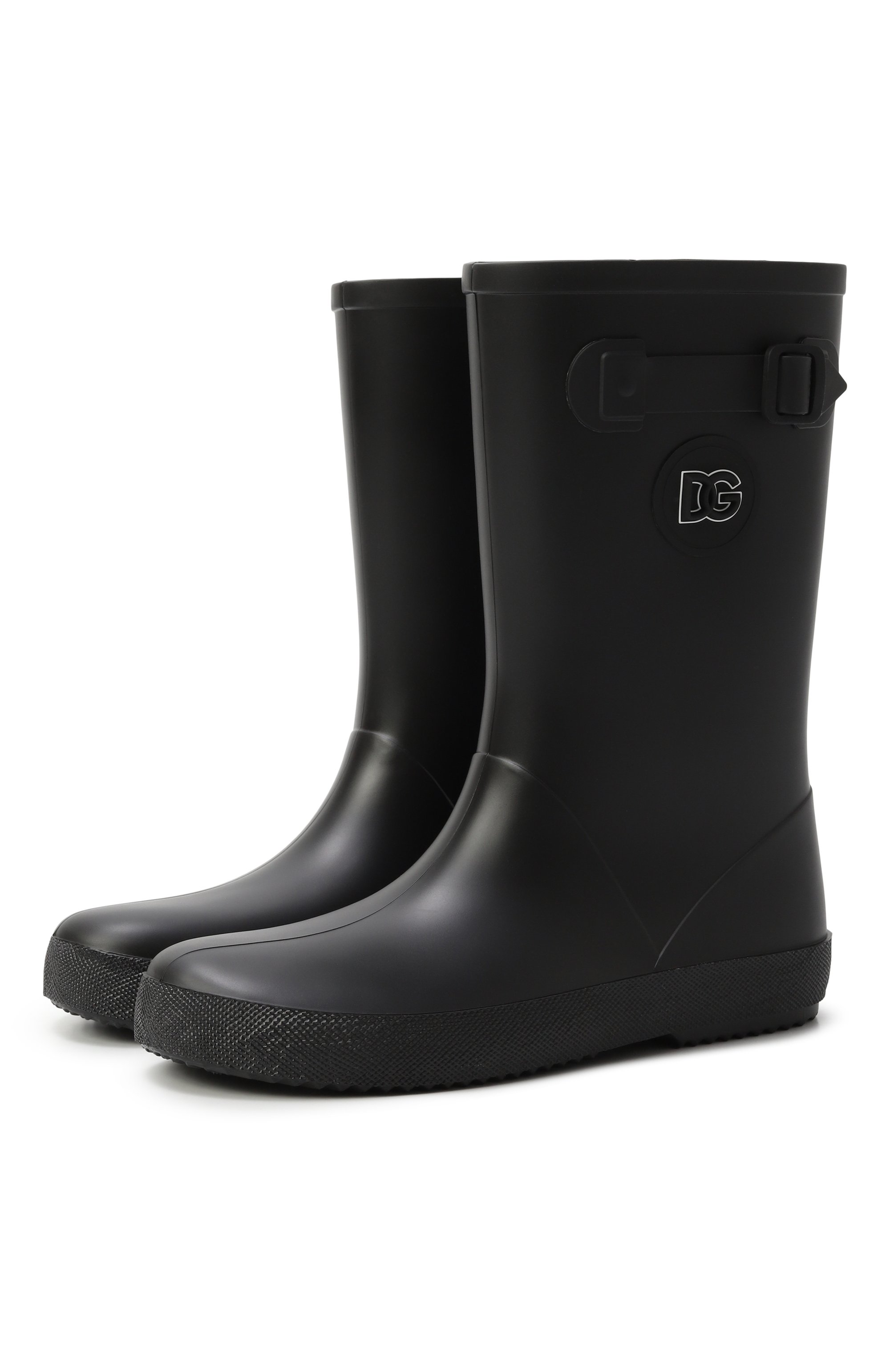 Резиновые сапоги DOLCE & GABBANA черного цвета по цене 29600 руб., арт. DD0323/AA615/37-38, фото 1 Резиновые сапоги DOLCE & GABBANA, арт. DD0323/AA615/37-38, фото 1