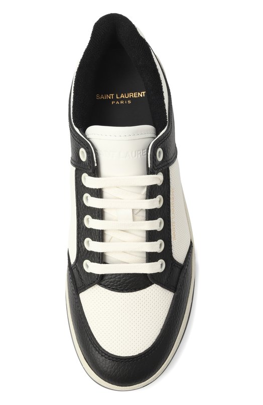 Кожаные кеды SL/61 Saint Laurent 713602/AAAWR Чёрно-белый  713602/AAAWR Фото 6