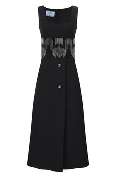Платье из шерсти и шелка с отделкой бисером PRADA, арт. P3B43R-1XUI-F0002, фото 1