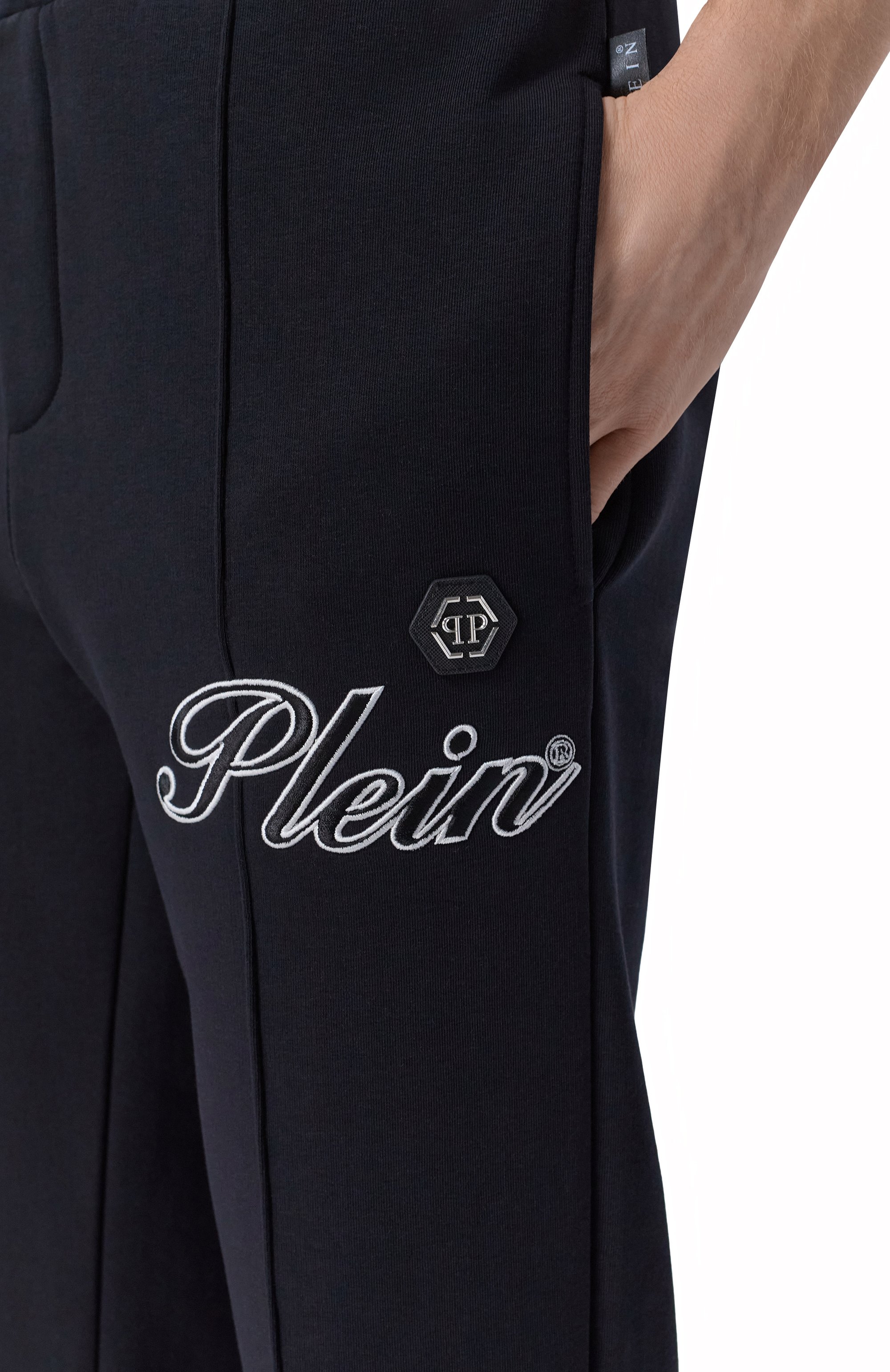 Хлопковые брюки PHILIPP PLEIN черного цвета по цене 76250 руб., арт. SAFC MJT2778 PTE180N, фото 5 Хлопковые брюки PHILIPP PLEIN, арт. SAFC MJT2778 PTE180N, фото 5