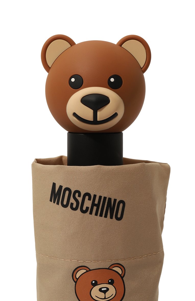 Женский складной зонт MOSCHINO бежевого цвета, арт. 8340-0PENCL0SED | Фото 5 (Материал: Синтетический материал, Текстиль, Металл; Нос: Не проставлено)