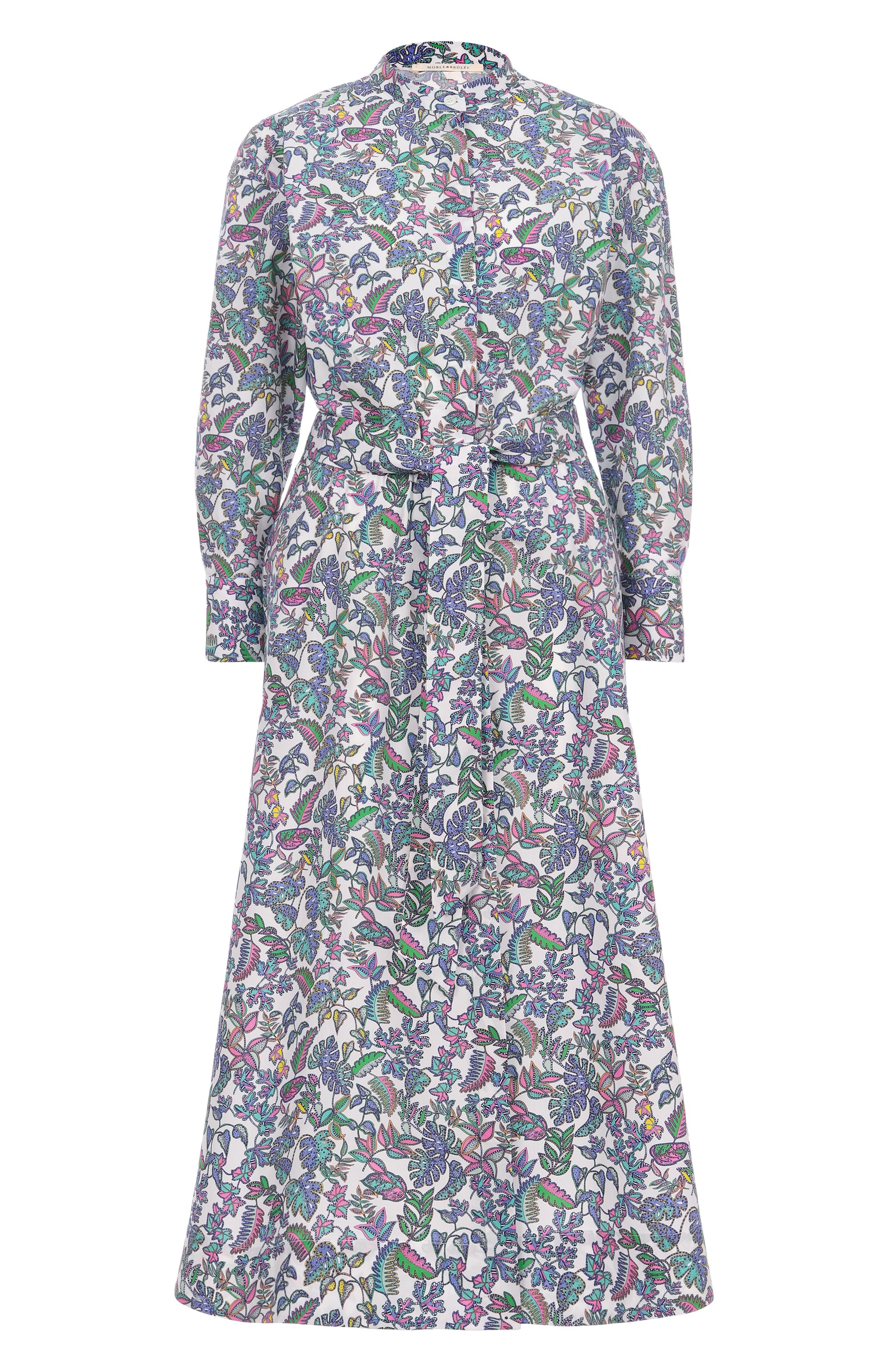 Хлопковое платье NOBLE&BRULEE синего цвета по цене 75000 руб., арт. NB106/250523/733, фото 1 Хлопковое платье NOBLE&BRULEE, арт. NB106/250523/733, фото 1