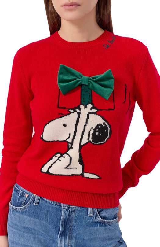 Пуловер из шерсти и вискозы MC2 Saint Barth QUE0010-02260I/NEW QUEEN Красный  QUE0010-02260I/NEW QUEEN Фото 5