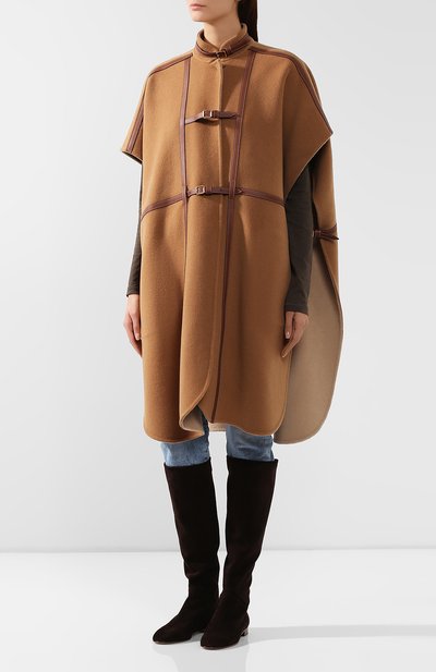 Шерстяное пончо BURBERRY бежевого цвета по цене 246500 руб., арт. 8017521, фото 3 Шерстяное пончо BURBERRY, арт. 8017521, фото 3