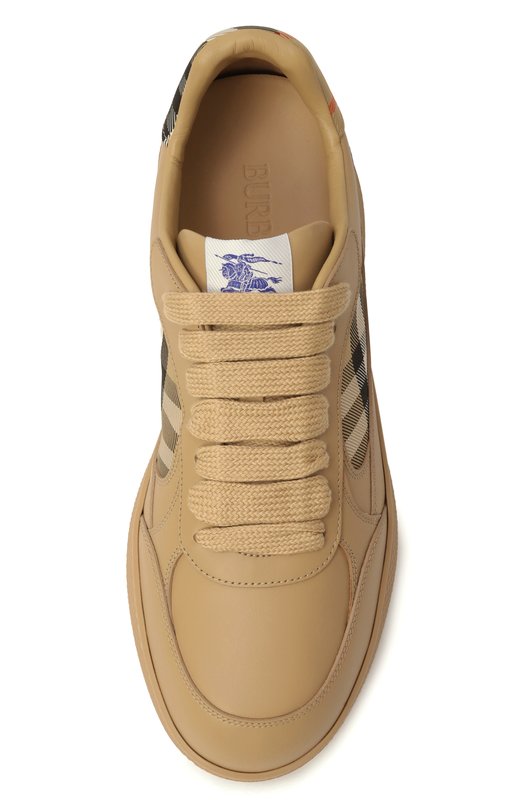 Комбинированные кеды Terrace Burberry 8110809 Бежевый  8110809 Фото 6