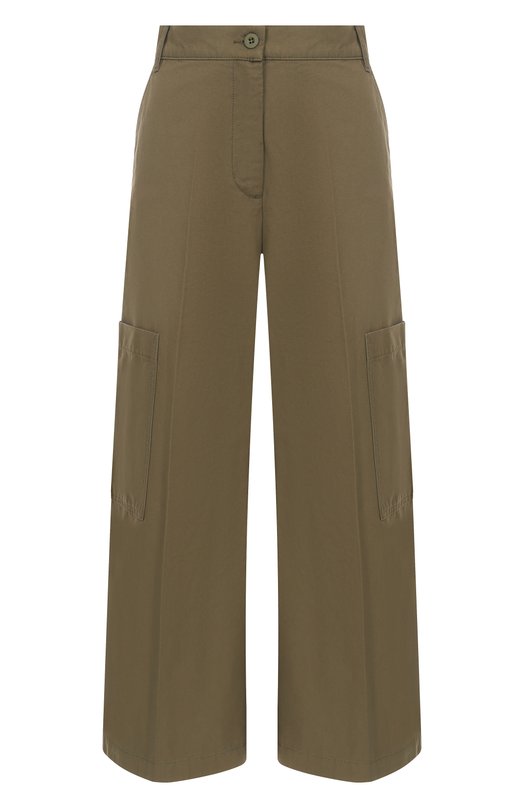 Хлопковые брюки-карго Weekend Max Mara QUIZ Хаки QUIZ
