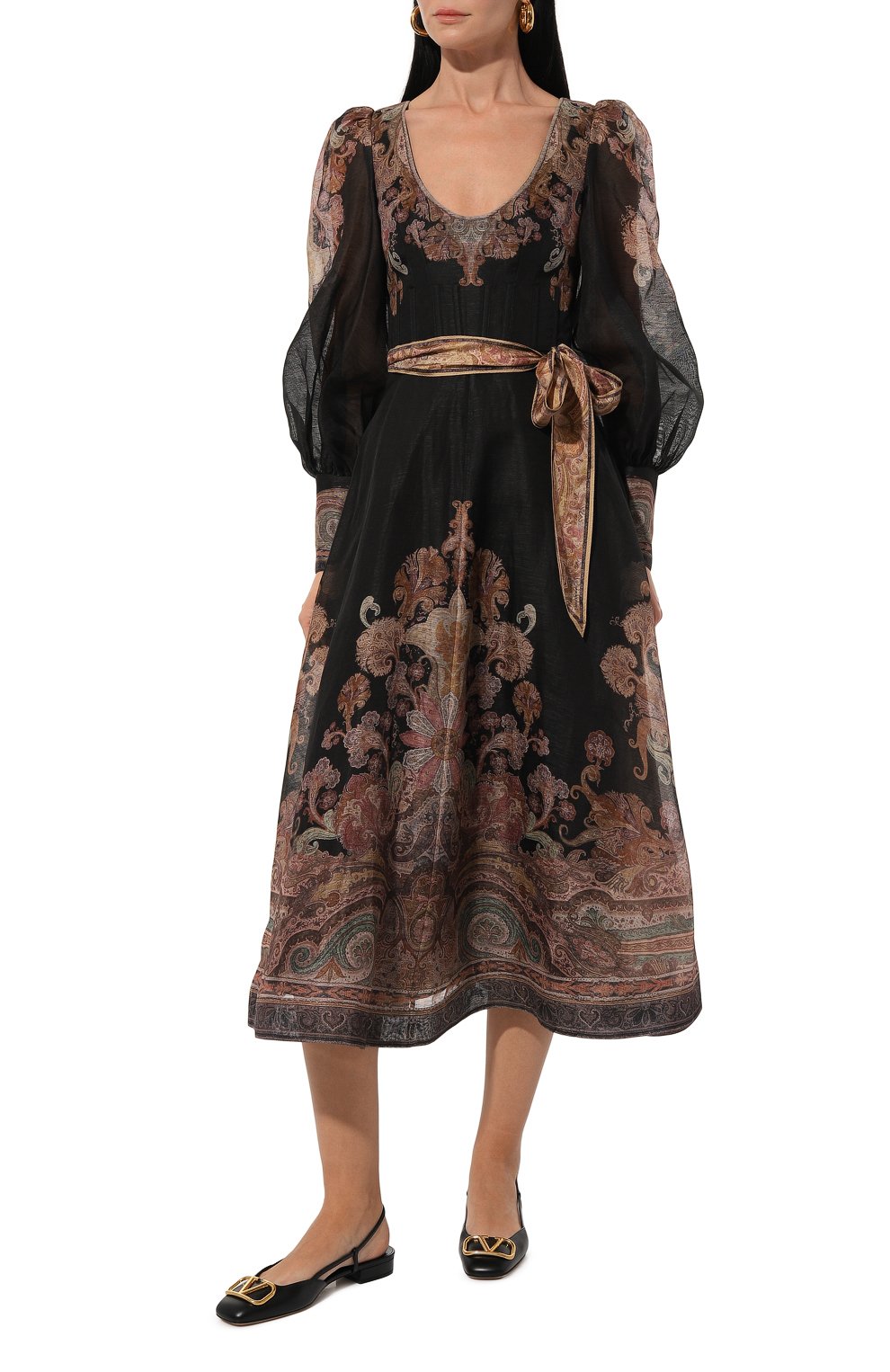 Платье изо льна и шелка ZIMMERMANN, арт. 0566DF241, фото 3