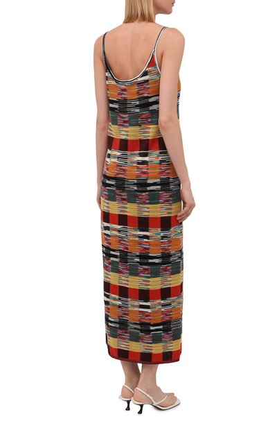 Шерстяное платье PALM ANGELS разноцветного цвета по цене 63950 руб., арт. PWHI001F21KNI0018484, фото 4 Шерстяное платье PALM ANGELS, арт. PWHI001F21KNI0018484, фото 4