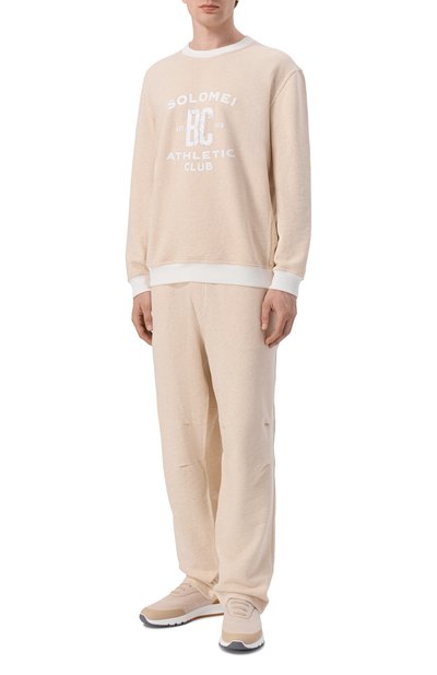 Свитшот из хлопка и льна BRUNELLO CUCINELLI, арт. MR8313380G, фото 2