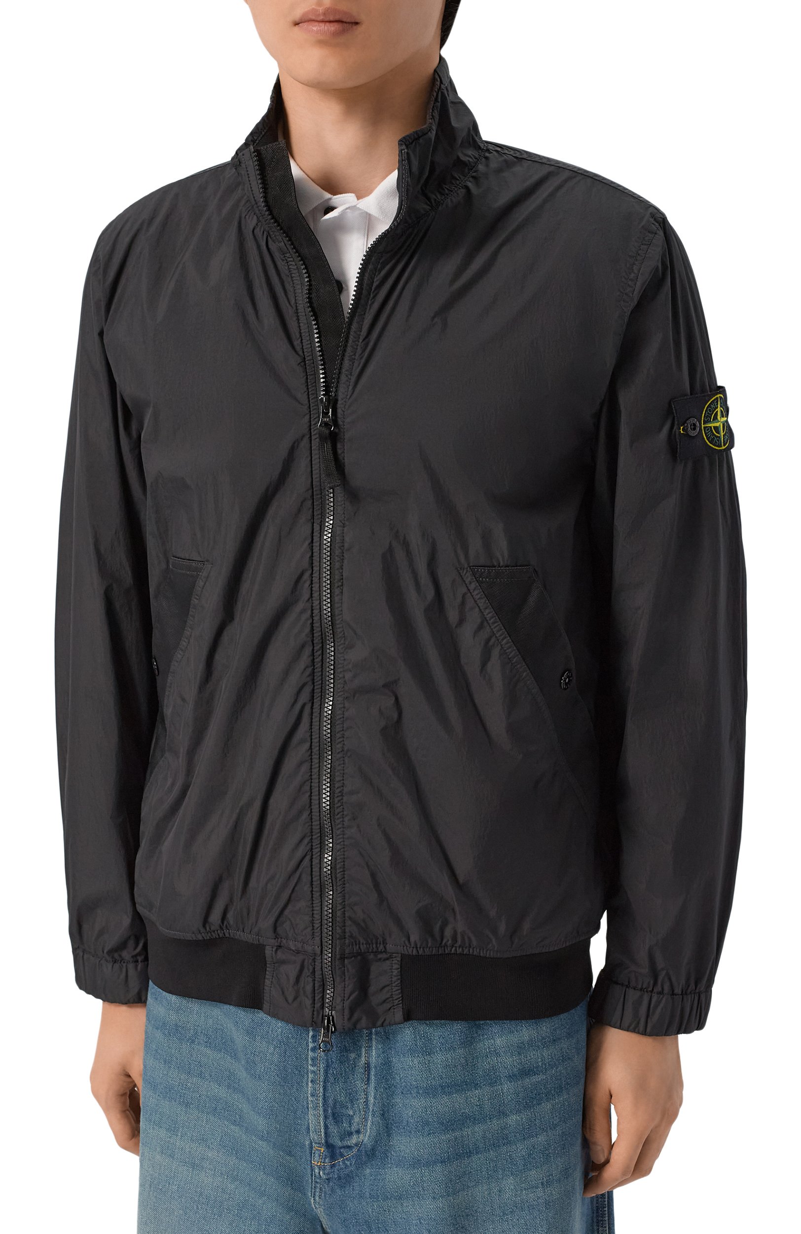 Бомбер STONE ISLAND черного цвета по цене 88300 руб., арт. L1S154100111/S0A23, фото 3 Бомбер STONE ISLAND, арт. L1S154100111/S0A23, фото 3