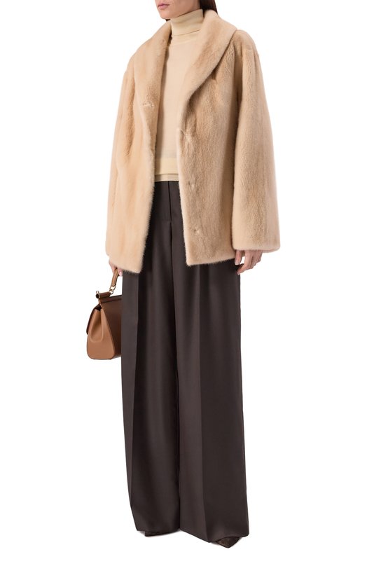 Шуба из норки Giulia Gurman 2503P Бежевый  2503P Фото 2