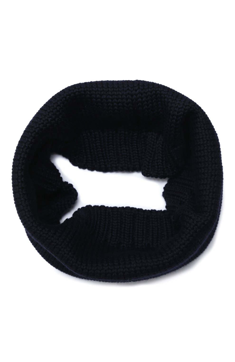Шерстяной шарф-снуд CATYA темно-синего цвета по цене 5995 руб., арт. 024755, фото 1 Шерстяной шарф-снуд CATYA, арт. 024755, фото 1