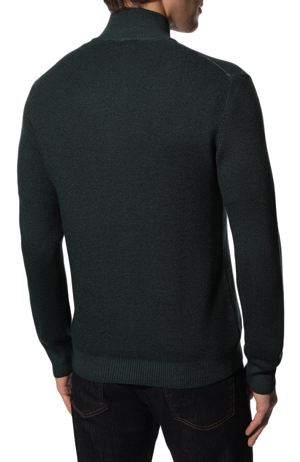 Шерстяной джемпер GRAN SASSO темно-зеленого цвета по цене 29500 руб., арт. 57164/22748, фото 4 Шерстяной джемпер GRAN SASSO, арт. 57164/22748, фото 4