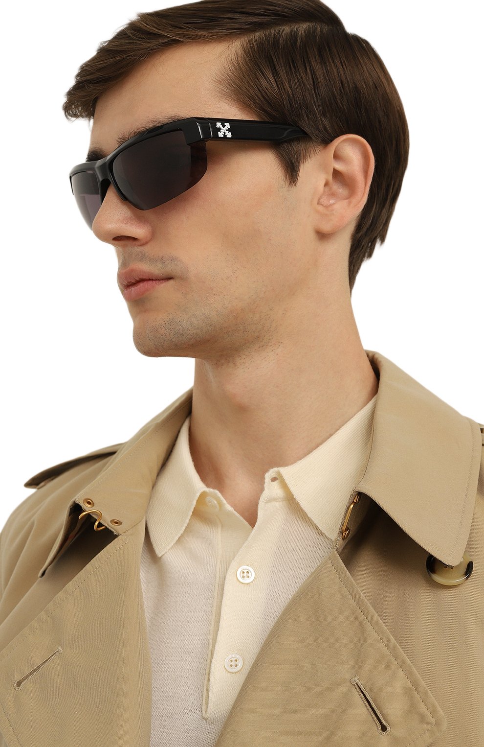 Солнцезащитные очки OFF-WHITE черного цвета по цене 36000 руб., арт. T0LED0/BLACK DARK GREY, фото 3 Солнцезащитные очки OFF-WHITE, арт. T0LED0/BLACK DARK GREY, фото 3