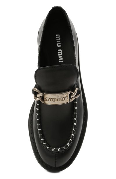 Кожаные лоферы MIU MIU, арт. 5D648D/3ARW, фото 5