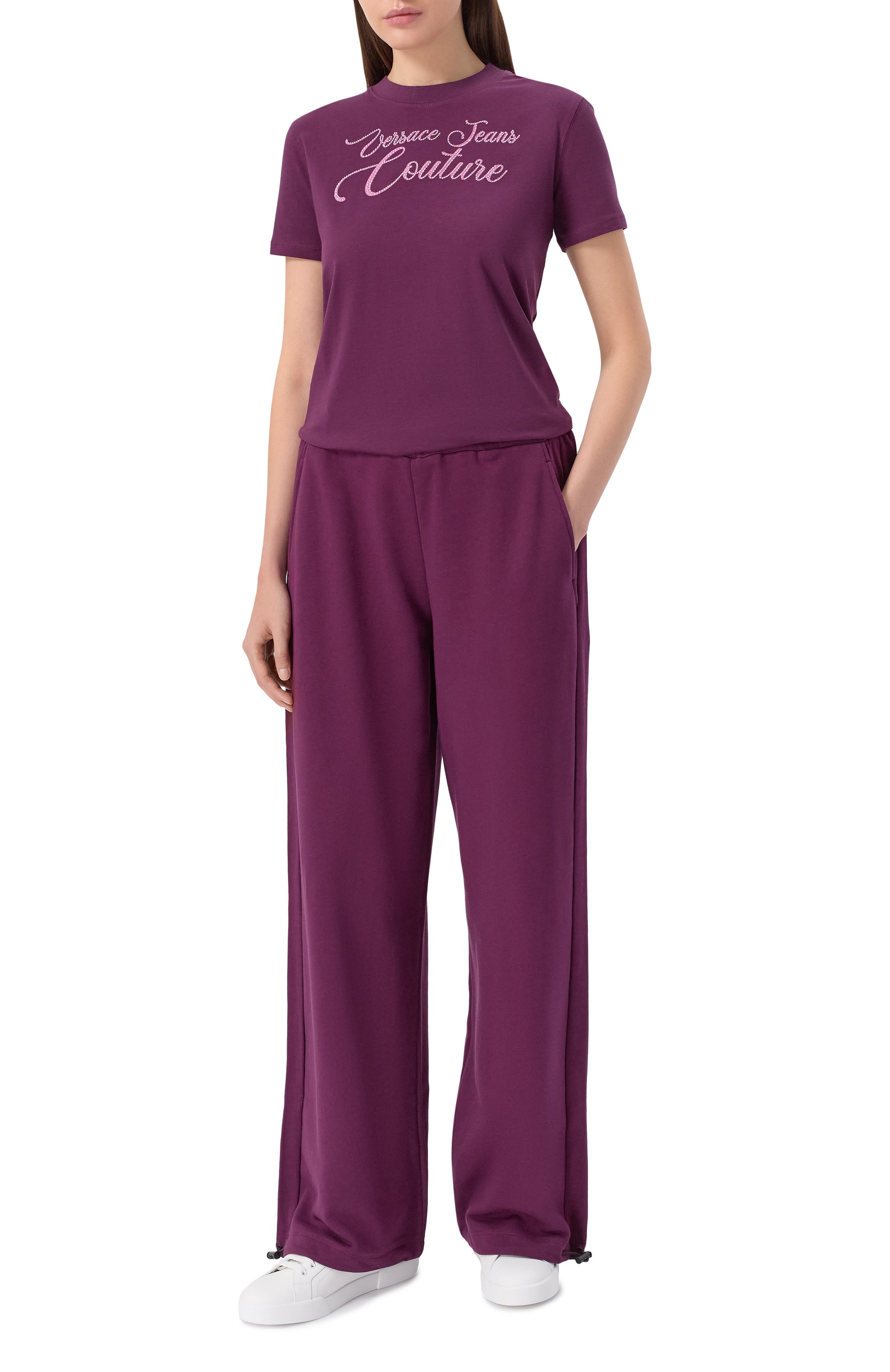 Хлопковая футболка VERSACE JEANS COUTURE, арт. 79HAHT05/CJ03T, фото 2