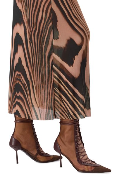 Текстильные ботильоны colette 80 LE SILLA темно-коричневого цвета по цене 119000 руб., арт. 4281Y080BXPPNEM/748, фото 3 Текстильные ботильоны colette 80 LE SILLA, арт. 4281Y080BXPPNEM/748, фото 3