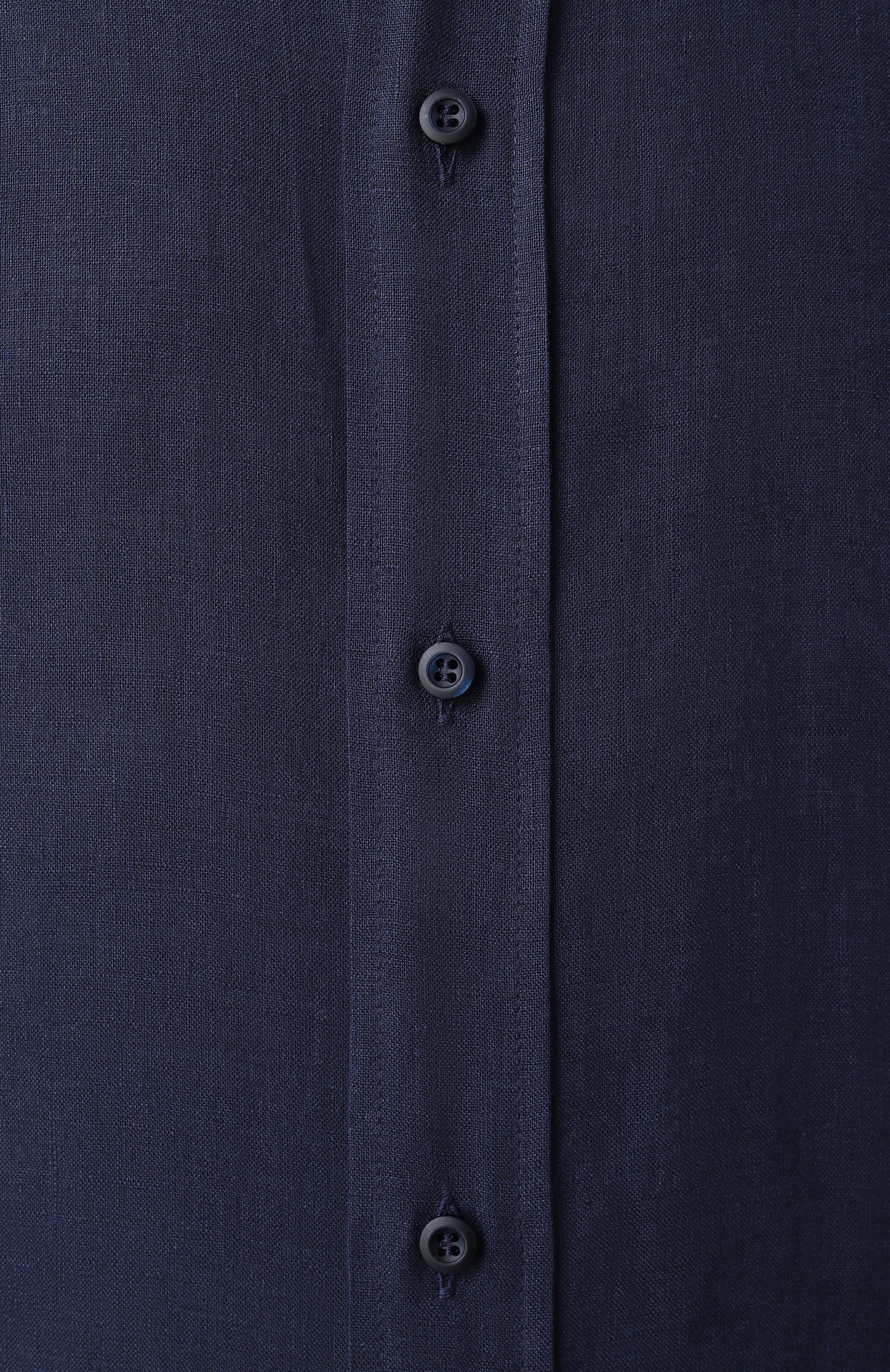 Льняная рубашка BRUNELLO CUCINELLI темно-синего цвета по цене 74600 руб., арт. MM6950028, фото 6 Льняная рубашка BRUNELLO CUCINELLI, арт. MM6950028, фото 6