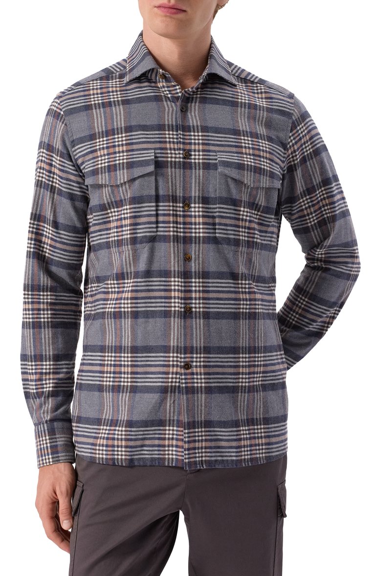 Рубашка из хлопка и кашемира MVST, арт. ILS902F./U7113, фото 3