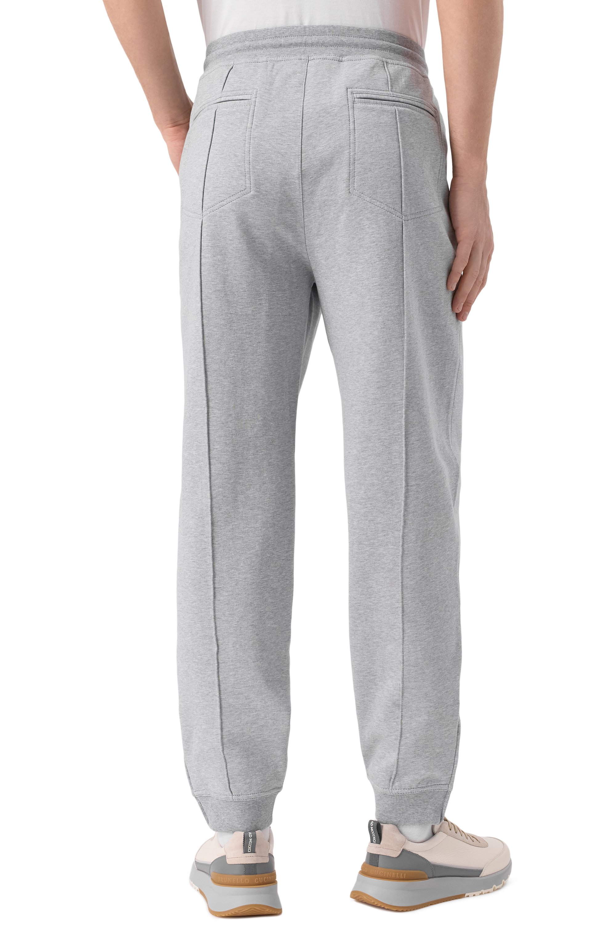 Хлопковые джоггеры BRUNELLO CUCINELLI, арт. MW8633315G, фото 4