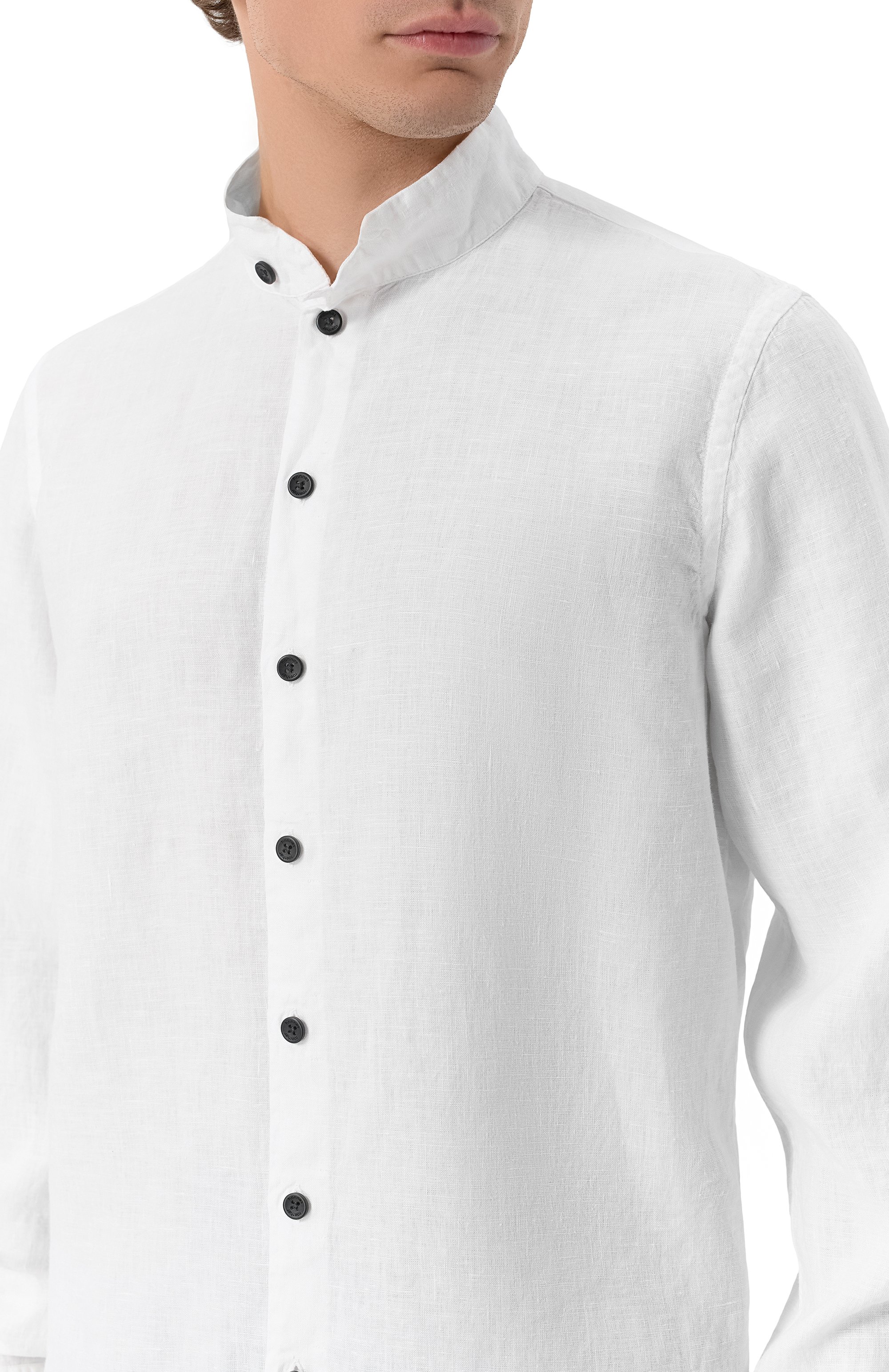 Льняная рубашка HANNES ROETHER белого цвета по цене 27300 руб., арт. MIL29SKE.608, фото 5 Льняная рубашка HANNES ROETHER, арт. MIL29SKE.608, фото 5